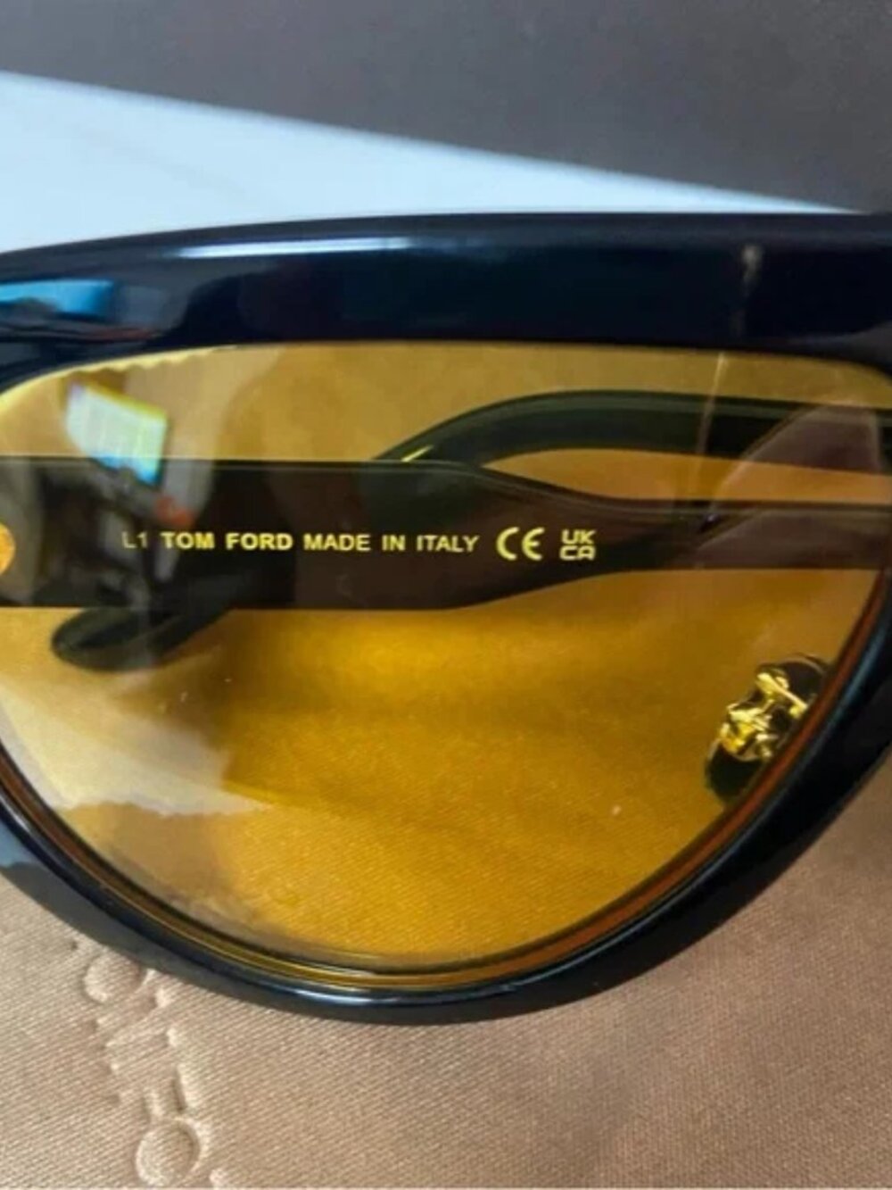 Tom Ford Black and Yellow Sunglasses - Picture 6 of 7